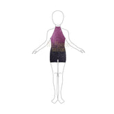 Couture Halter Mock Neck Biketard